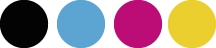 Noir, cyan, magenta, jaune Noir, cyan, magenta, jaune